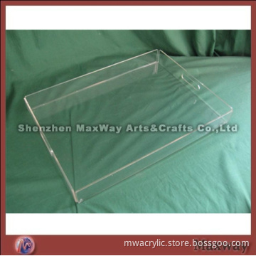 Crystal Heat Bending Durable Hotel Acrylic Serving/Cookie/Wine Glass Tray